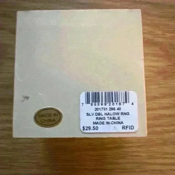 Charter Club Double Halo Crystal Center Ring New size 9 - Picture 8 of 8